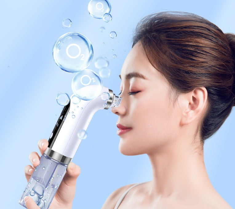 Aspirateur Points Noirs Visage – 5 Niveaux & 6 Têtes Interchangeables