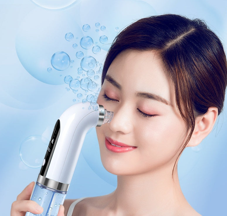 Aspirateur Points Noirs Visage – 5 Niveaux & 6 Têtes Interchangeables