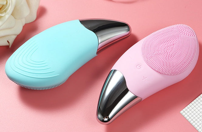 Brosse Nettoyante Visage Silicone – Vibrations Ultrasoniques 4 Vitesses