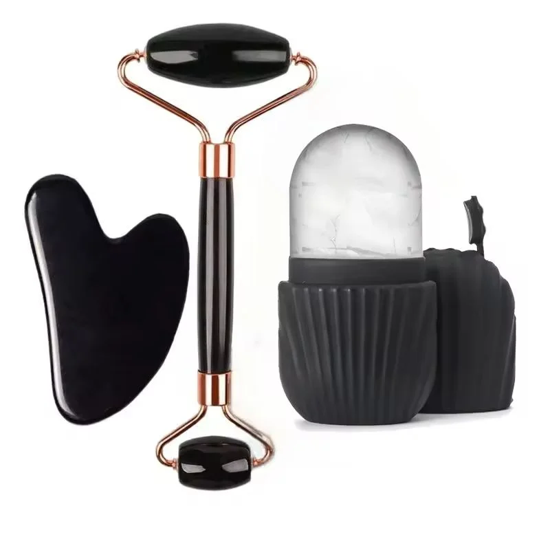 Ice Face Roller & Gua Sha Set For Facial Massage