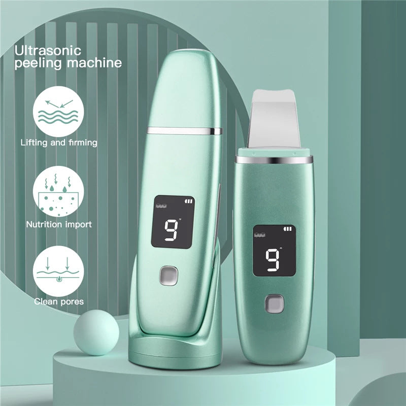 Appareil Nettoyant Facial Ultrasonique | Spatule Peeling & Anti-Points Noirs