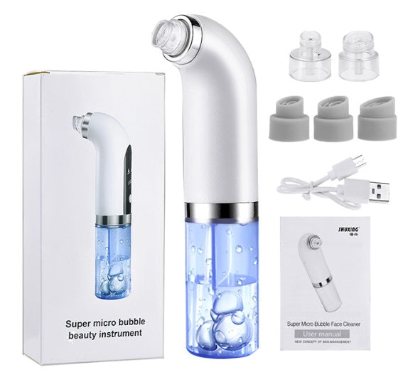 Aspirateur Points Noirs Visage – 5 Niveaux & 6 Têtes Interchangeables